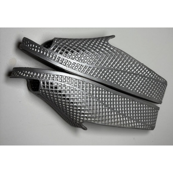 Jeffrey Campbell Havana Last Fling Jelly Wedge Sandal Silver Slides Size 9 Chic - Picture 6 of 9